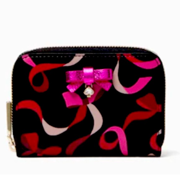 kate spade Other Wrapping Party Small Zip Wallet / Cardcase, Black & Pink - Picture 2 of 15